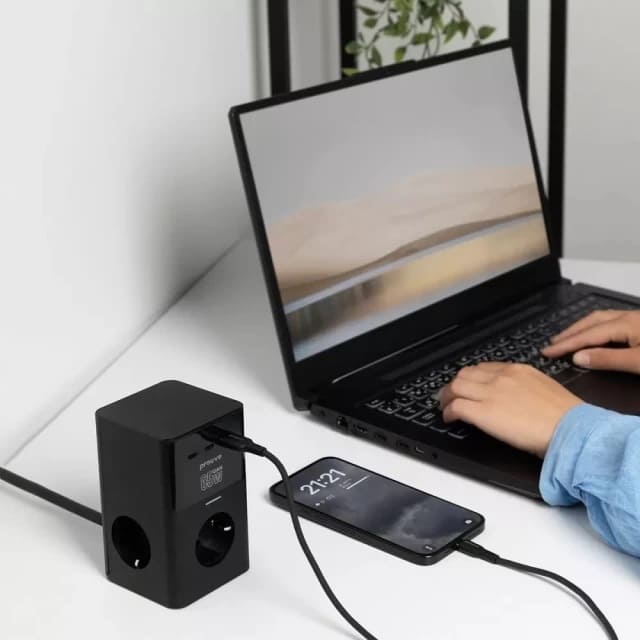 Сетевой фильтр Proove Power Cube 65W (3xAC + 2xType-C + 1xUSB) 1.5m (black) (PSPC36801201) - фото 2 Сетевой фильтр Proove Power Cube 65W (3xAC + 2xType-C + 1xUSB) 1.5m (black) (PSPC36801201) - фото 2