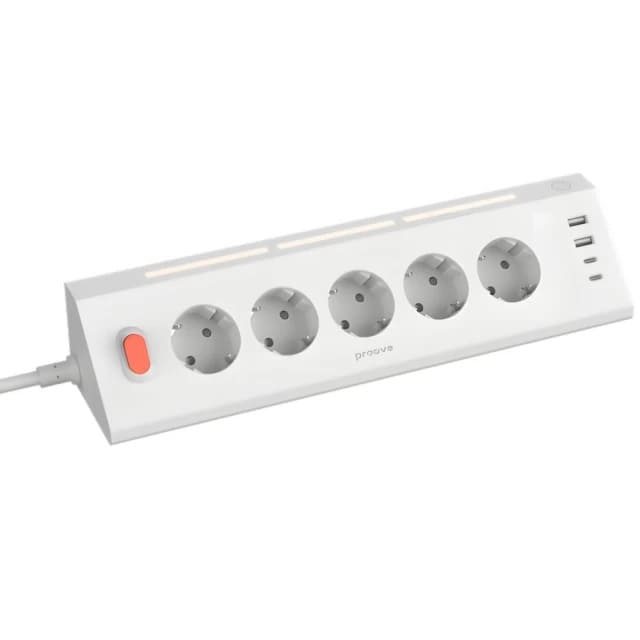 Сетевой фильтр Proove Prism Socket (5xAC + 2xType-C + 2xUSB) 1.6m (white) (PSPS25002202) - фото 1 Сетевой фильтр Proove Prism Socket (5xAC + 2xType-C + 2xUSB) 1.6m (white) (PSPS25002202) - фото 1