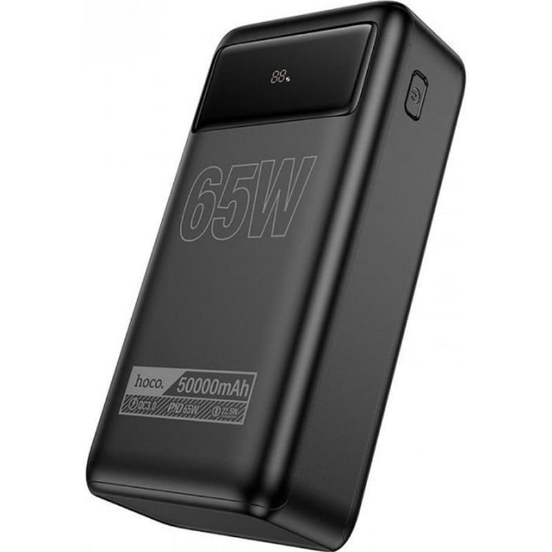 Внешний аккумулятор (павербанк) Hoco DB81A Apollo 50000mAh PD20W/QC3.0 65W 4USB + USB-C (black)