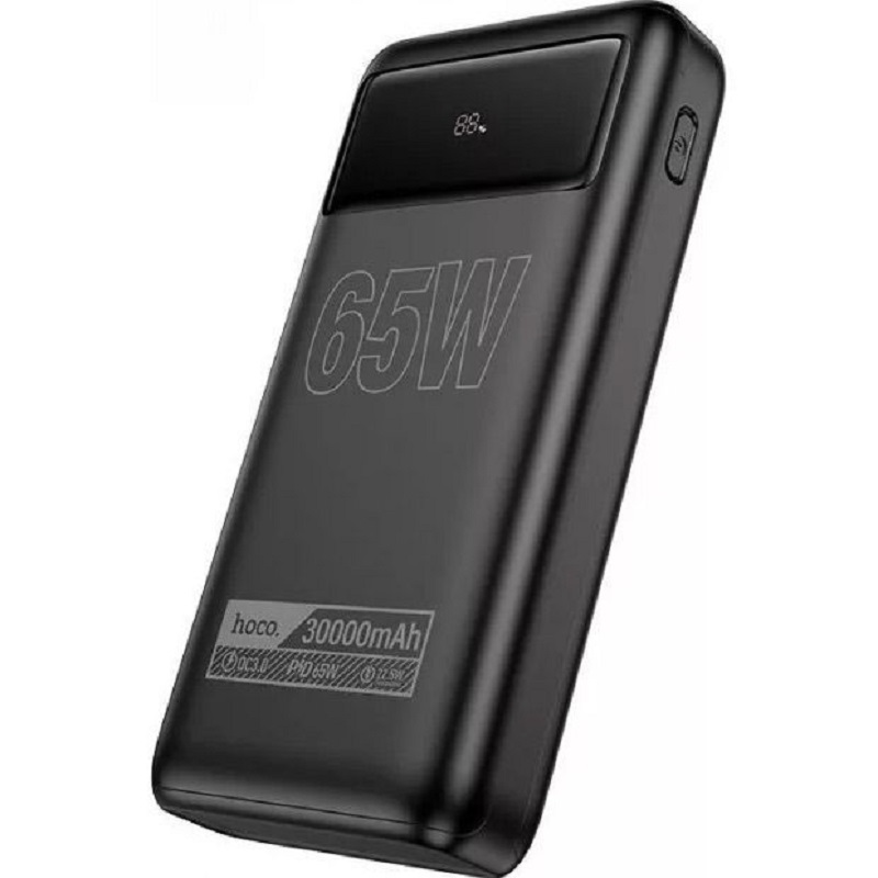 Зовнішній акумулятор (павербанк) Hoco DB81 Apollo 30000mAh 65W Black