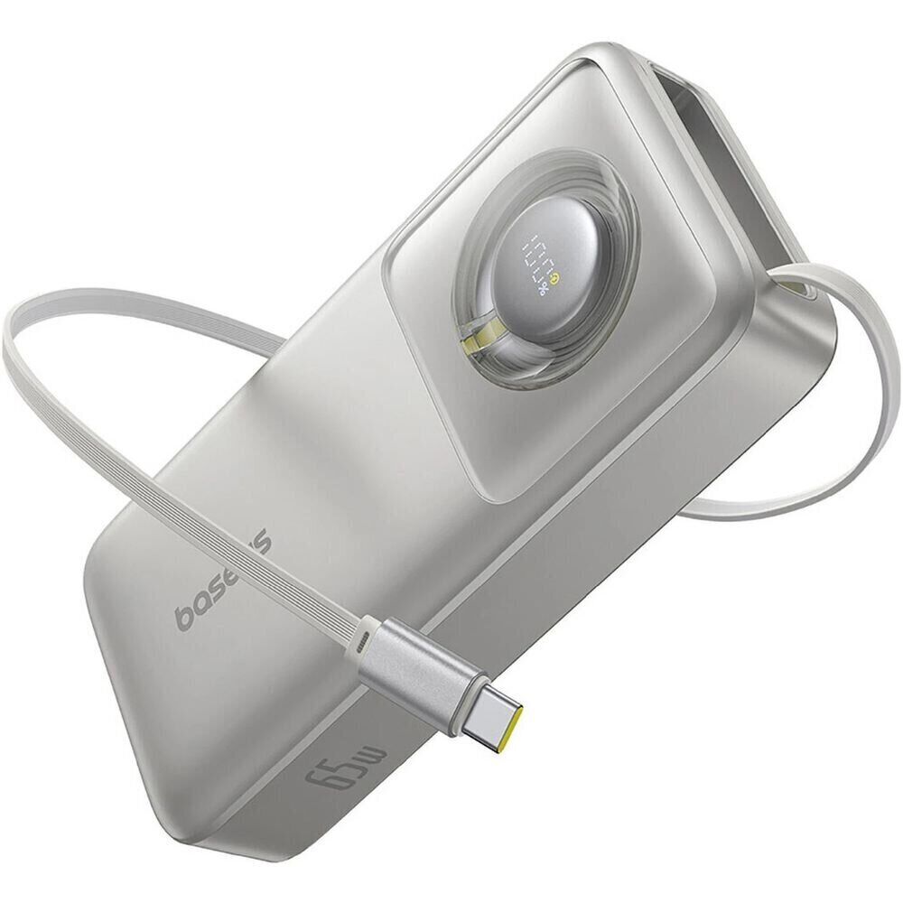 Внешний аккумулятор Baseus Free2Pull Power Bank with Retractable Cable 20000mAh 65W Lunar gray (P10073700843-00) - фото 1