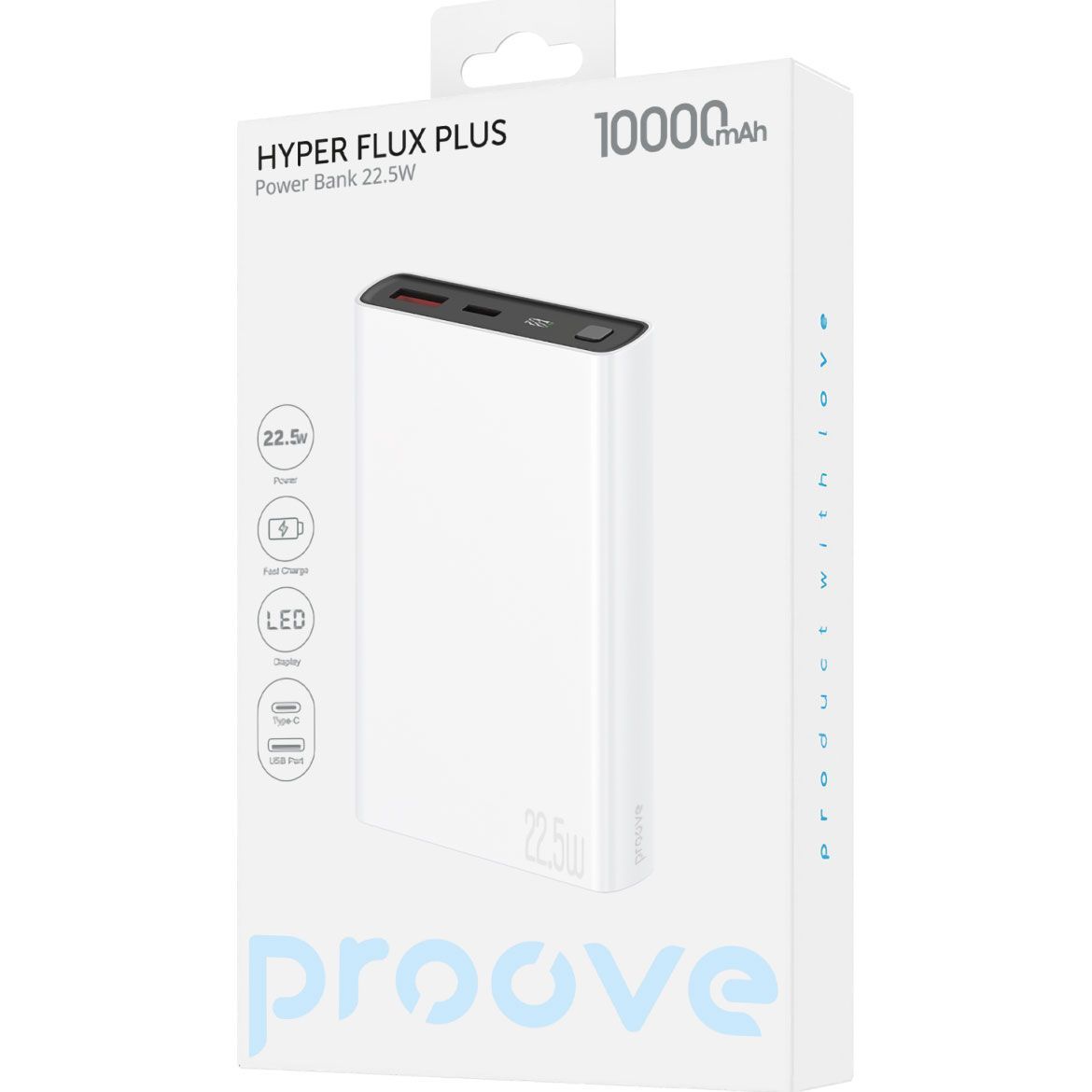Внешний аккумулятор (павербанк) Proove Hyper Flux Plus 22.5W 10000mAh (white) (PBF122120002) - фото 2
