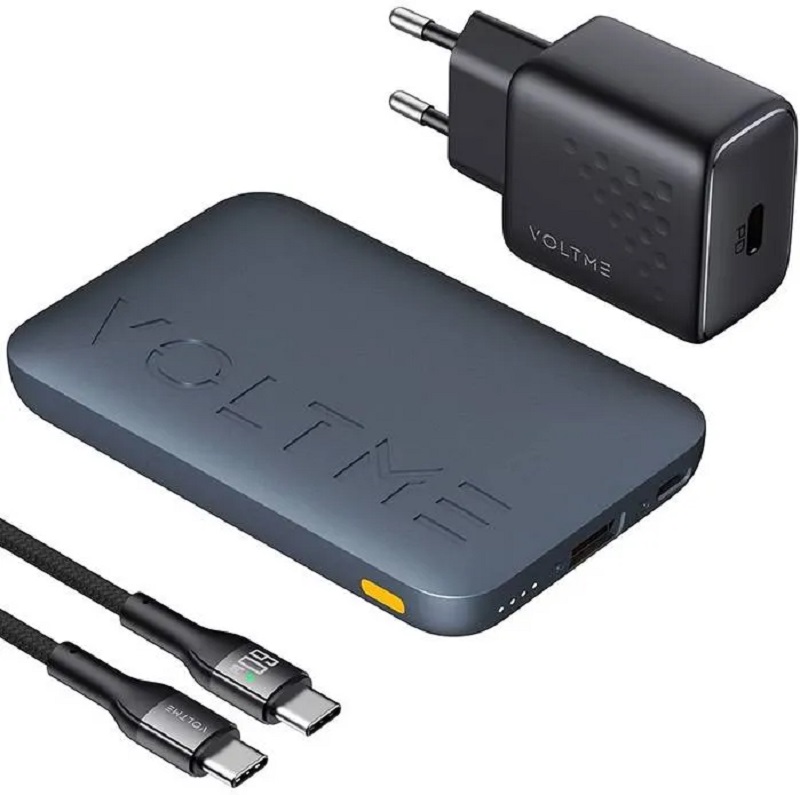 Внешний аккумулятор (павербанк) Voltme V-Power Combo Kit (Hypercore 10K Power Bank&Revo 30 Lite EU Charger +Vola 1.2m Cable) (B3015)
