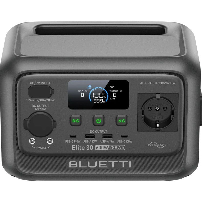 Зарядная станция BLUETTI Elite 30 V2 600W 288Wh (P-EL30V2-EU-GY-BL-010) - фото 2 Зарядная станция BLUETTI Elite 30 V2 600W 288Wh (P-EL30V2-EU-GY-BL-010) - фото 2