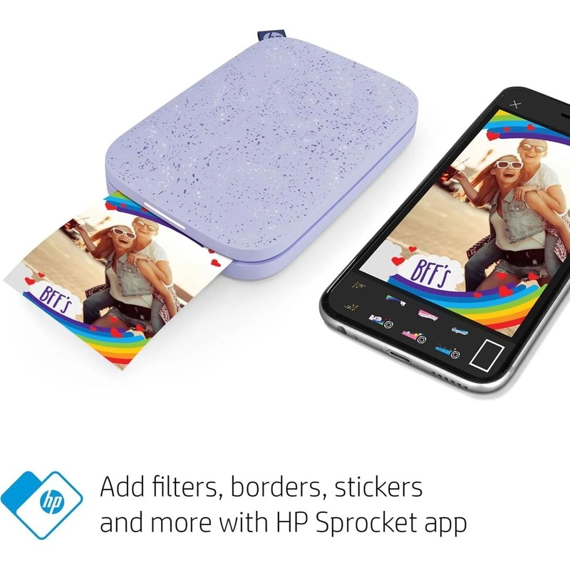 Портативний фотопринтер HP Sprocket 2x3 Purple (HPISPPR) - фото 3