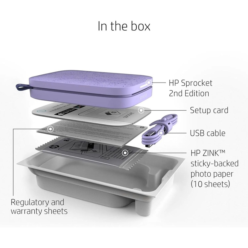 Портативний фотопринтер HP Sprocket 2x3 Purple (HPISPPR) - фото 4