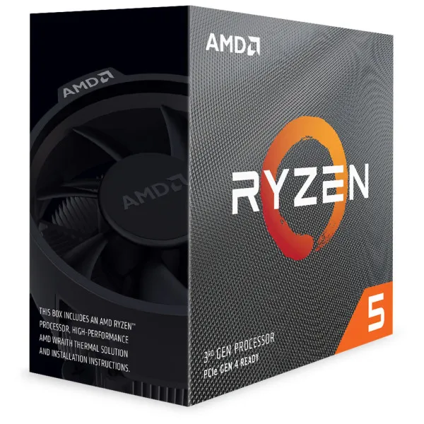 Процессор AMD Ryzen 5 3600 4.2GHz, 6C/12T, 36MB,65W,AM4,Wraith Stealth cooler BOX (100-100000031SBX) - фото 1