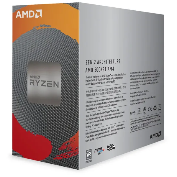 Процессор AMD Ryzen 5 3600 4.2GHz, 6C/12T, 36MB,65W,AM4,Wraith Stealth cooler BOX (100-100000031SBX) - фото 2