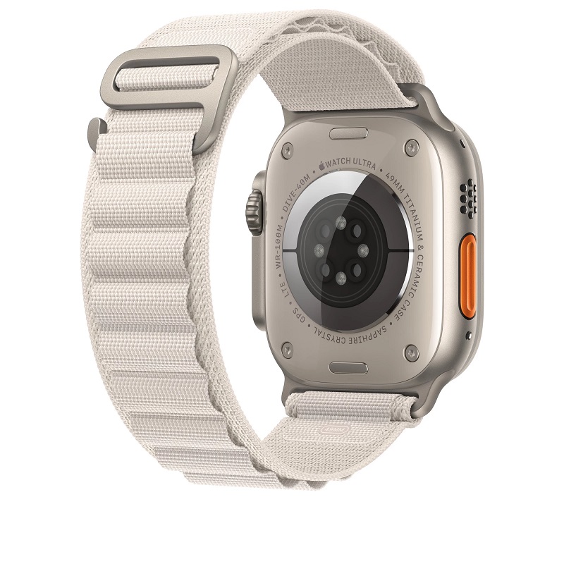 Ремінець Apple Alpine Loop Band Small для Apple Watch 49mm - Starlight (MQE53) - фото 1 Ремінець Apple Alpine Loop Band Small для Apple Watch 49mm - Starlight (MQE53) - фото 1