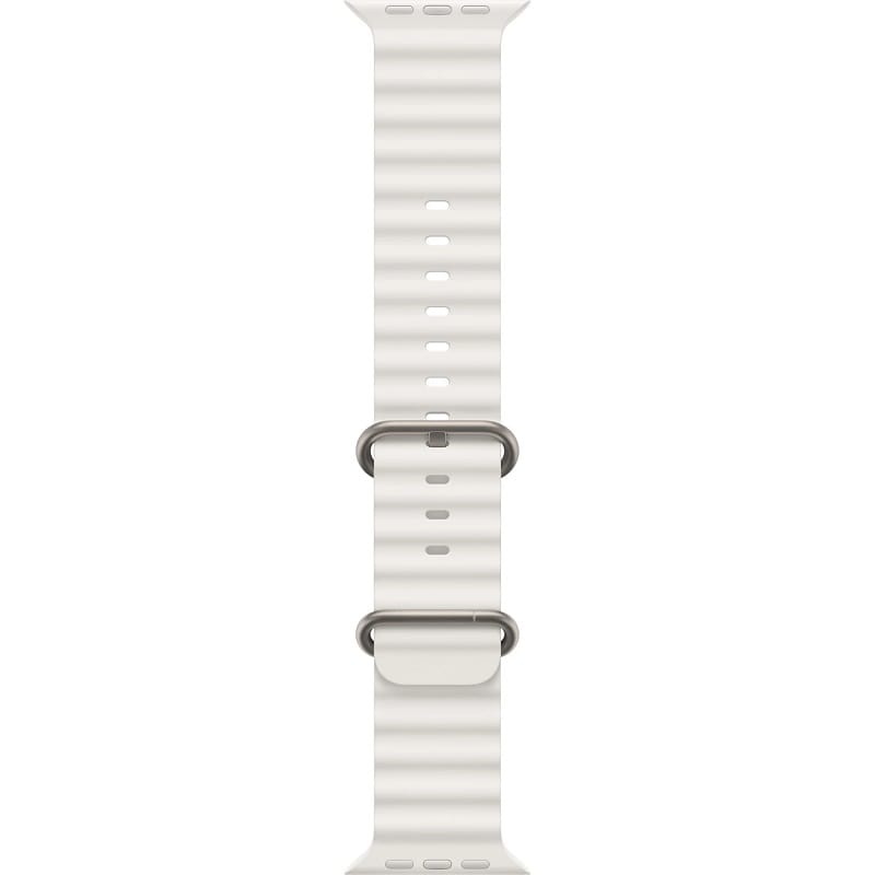 Ремінець Apple Ocean Band для Apple Watch 49mm - White (MQE93) - фото 1 Ремінець Apple Ocean Band для Apple Watch 49mm - White (MQE93) - фото 1