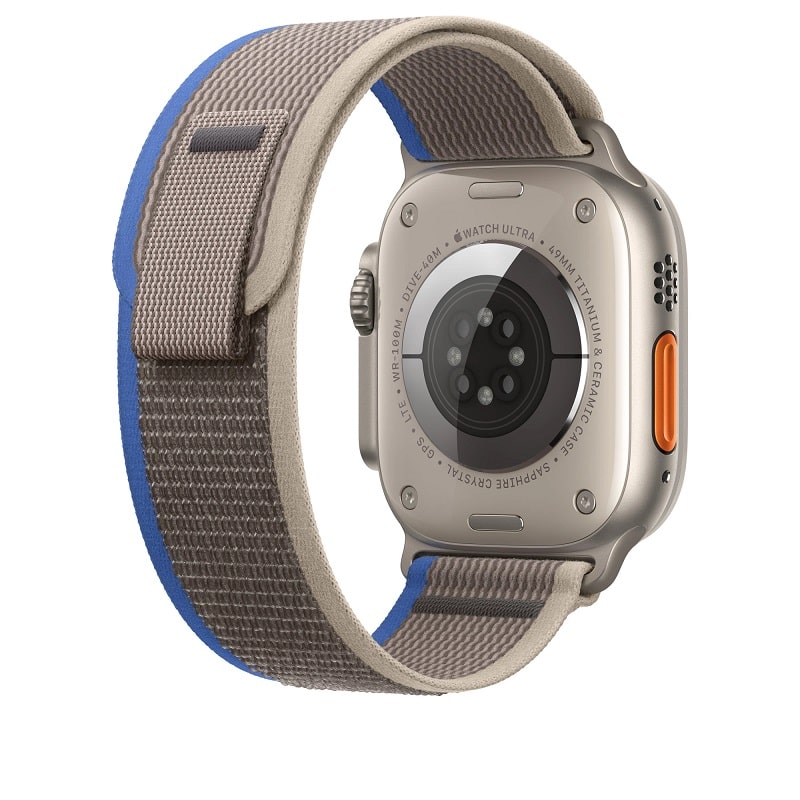Ремінець Apple Trail Loop Band M/L для Apple Watch 49mm - Blue/Gray (MQEK3) - фото 1 Ремінець Apple Trail Loop Band M/L для Apple Watch 49mm - Blue/Gray (MQEK3) - фото 1