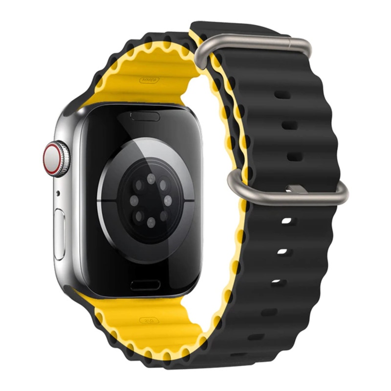 Ремінець Apple Watch Ocean Band 49/42mm 49mm /black yellow/