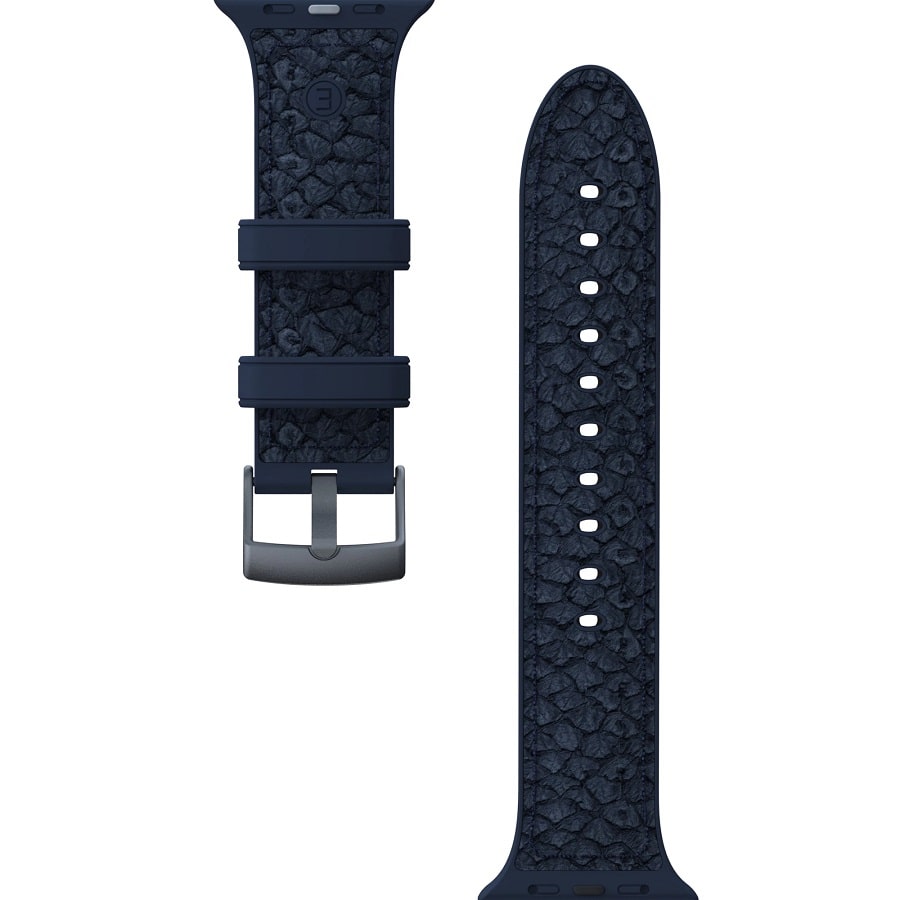 Ремешок Njord Salmon Leather Strap Petrol for Apple Watch 45mm/44mm (SL14121)