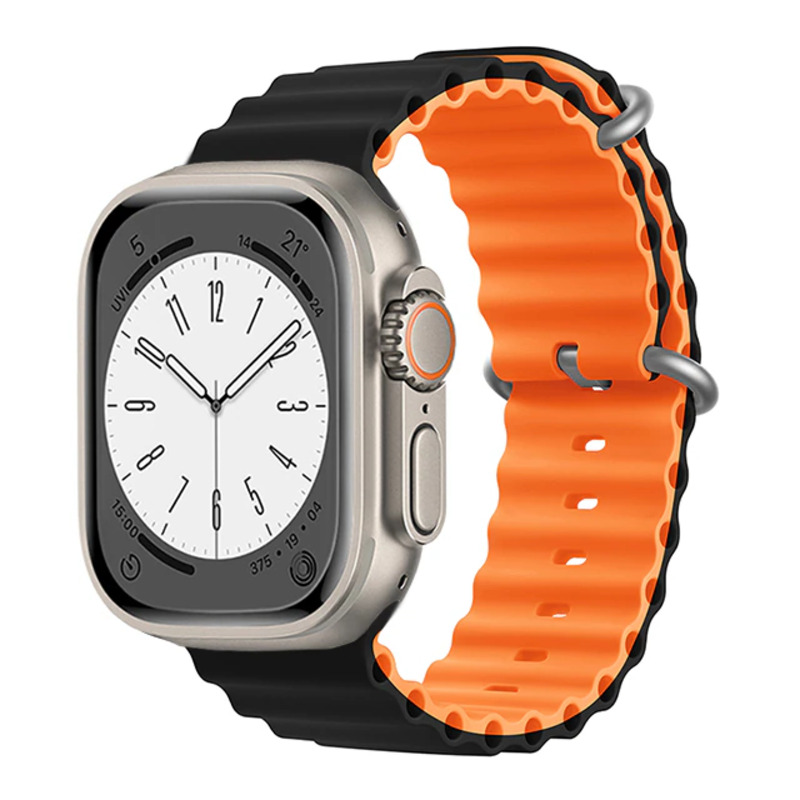 Ремінець Watch Ocean Band 49/42mm 49mm /black orange/