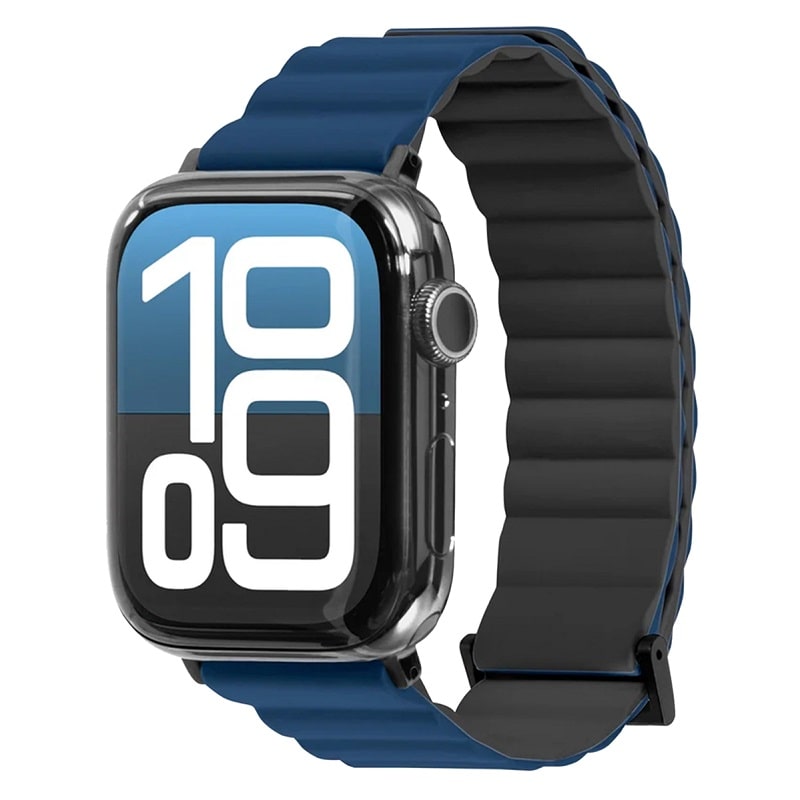 Ремінець LAUT NOVI SPORT для Apple Watch 4-10 & SE & ULTRA 38/40/41 - SteelBlue/Black (L_AWS_NS_BL)