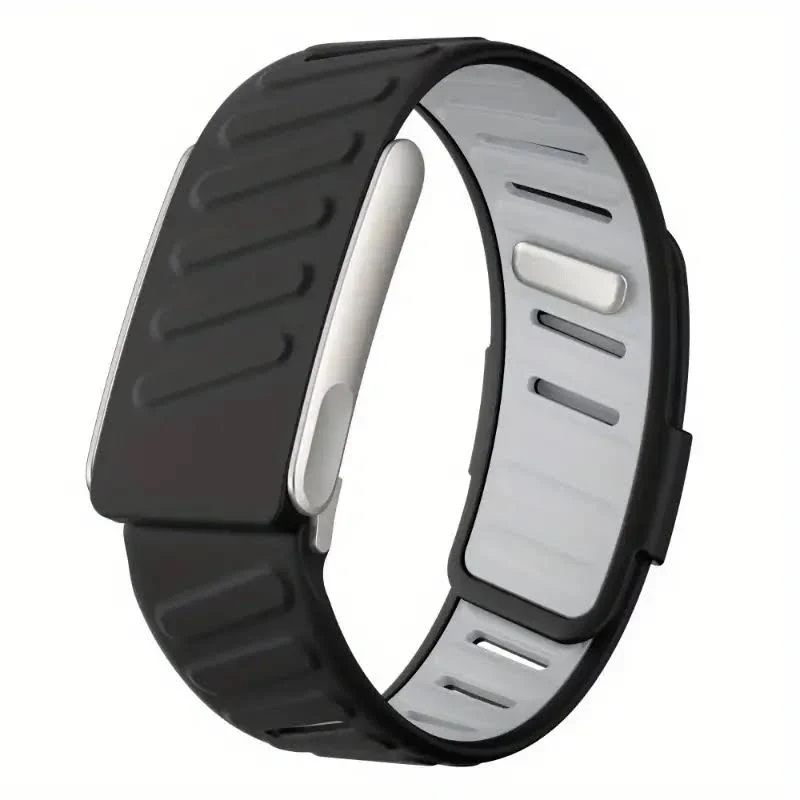 Ремінець для фітнес-браслета Whoop 5.0 MG (Silver frame) SportFlex Series (Black-Light Gray)