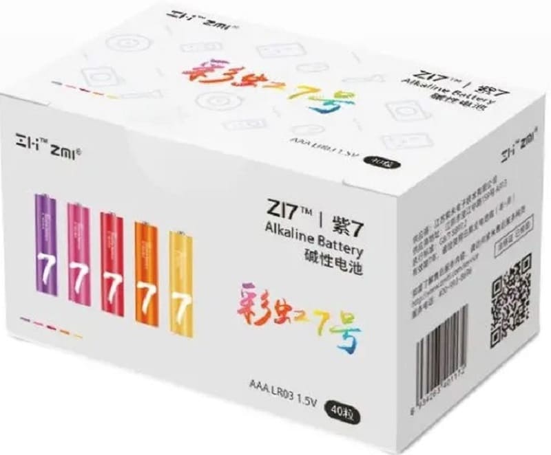Батарейка ZMI ZI7 Rainbow AAA batteries 40 шт (AA740)