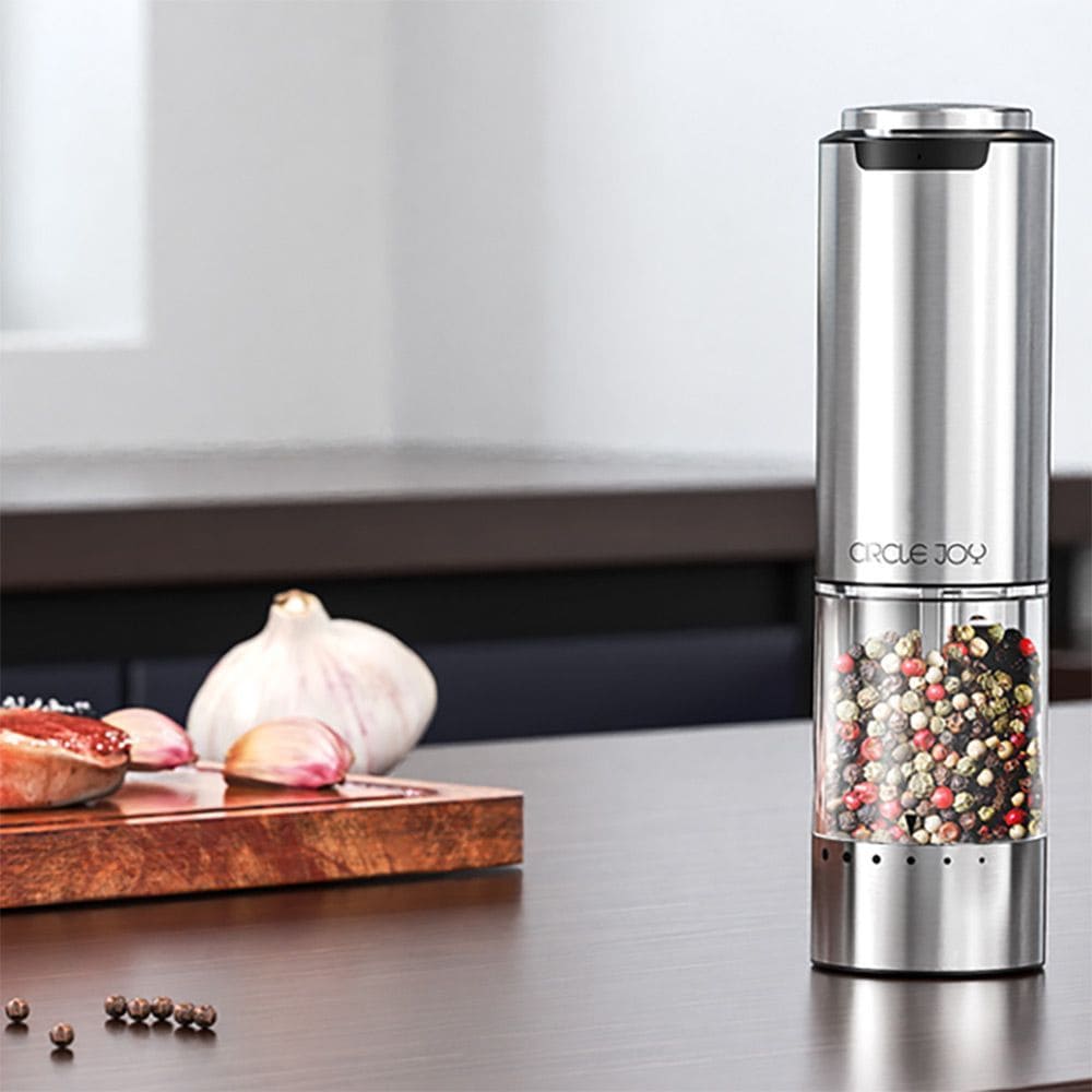 Электрическая мельница для соли и перца Circle Joy Electric Grinder Silver (CJ-EG12) - фото 2 Электрическая мельница для соли и перца Circle Joy Electric Grinder Silver (CJ-EG12) - фото 2