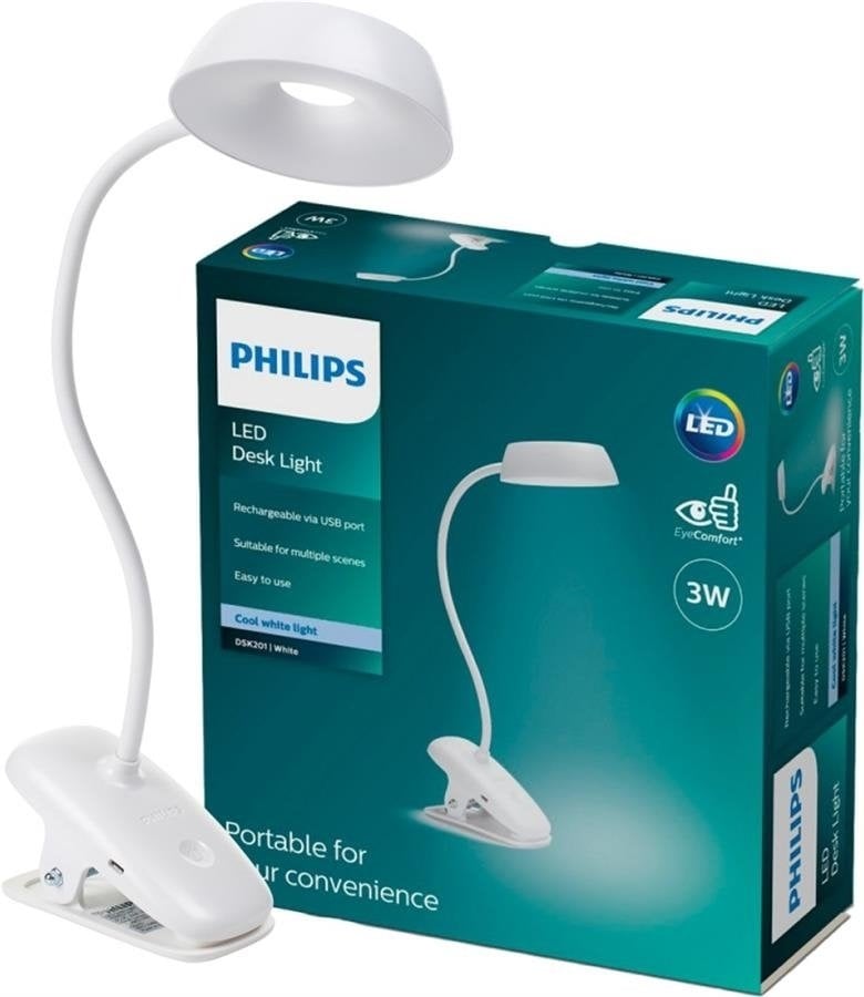 Настольная лампа Philips LED Reading Desk lamp Donutclip Белая (929003179707) - фото 1 Настольная лампа Philips LED Reading Desk lamp Donutclip Белая (929003179707) - фото 1
