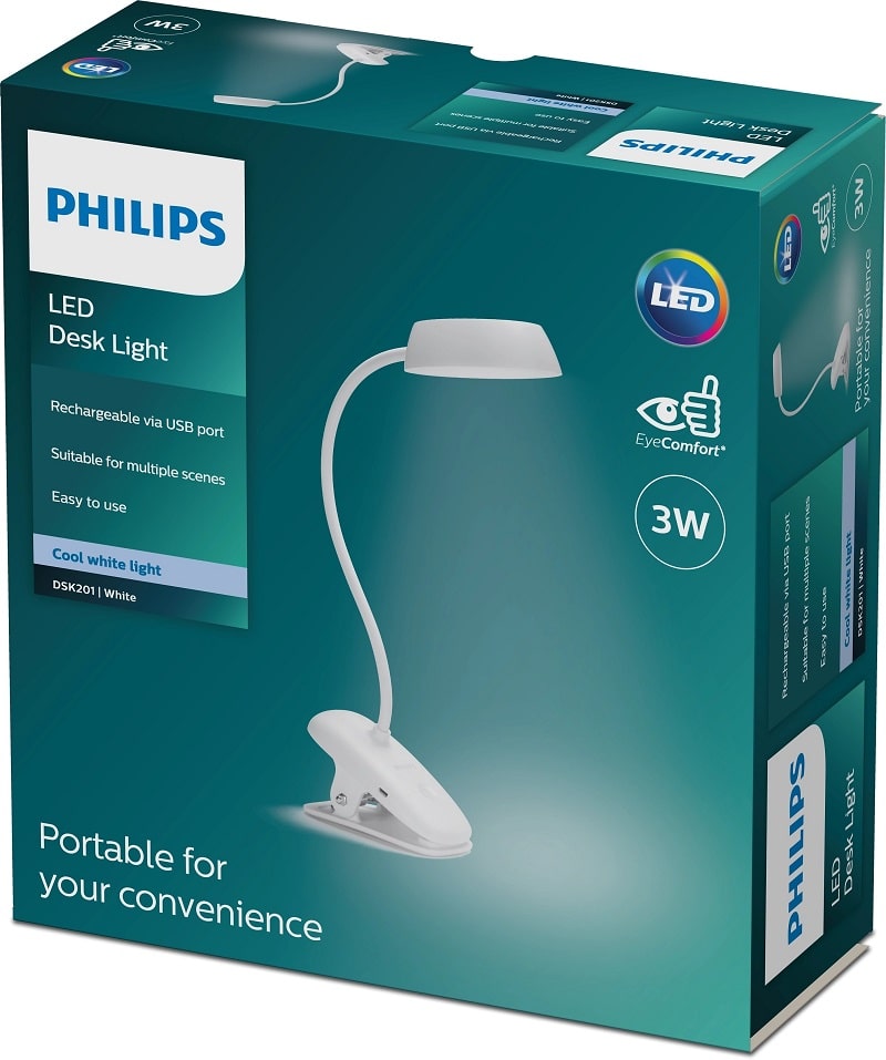 Настольная лампа Philips LED Reading Desk lamp Donutclip Белая (929003179707) - фото 2 Настольная лампа Philips LED Reading Desk lamp Donutclip Белая (929003179707) - фото 2