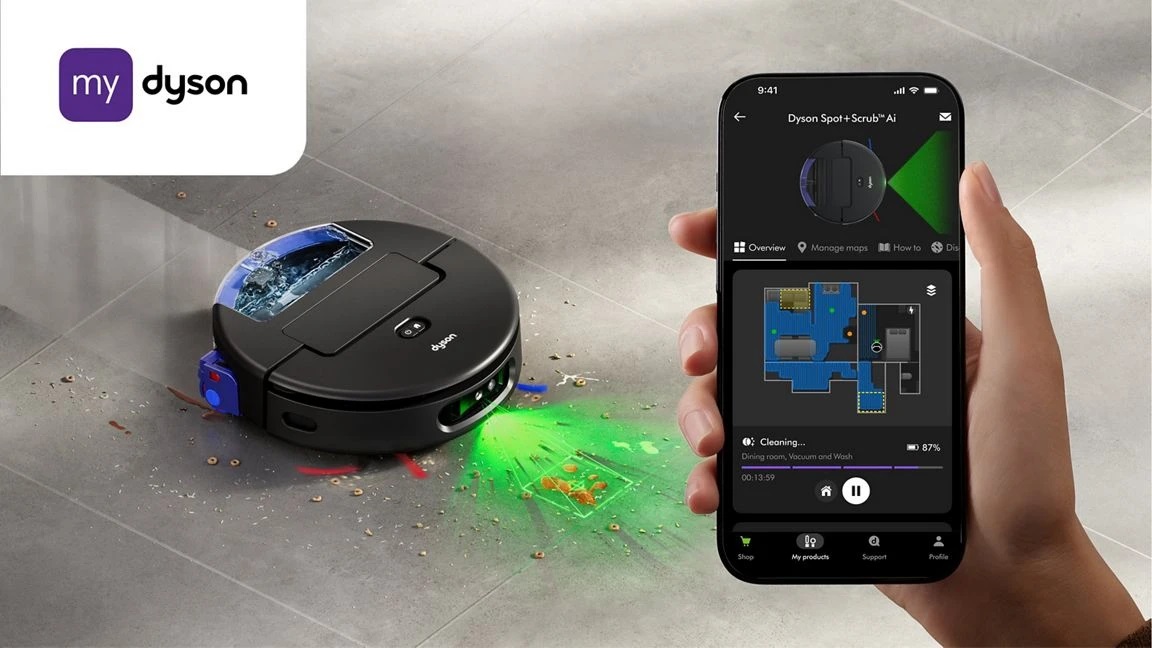 Робот-пылесос для влажной и сухой уборки Dyson Spot+Scrub Ai (586183-01) - фото 4