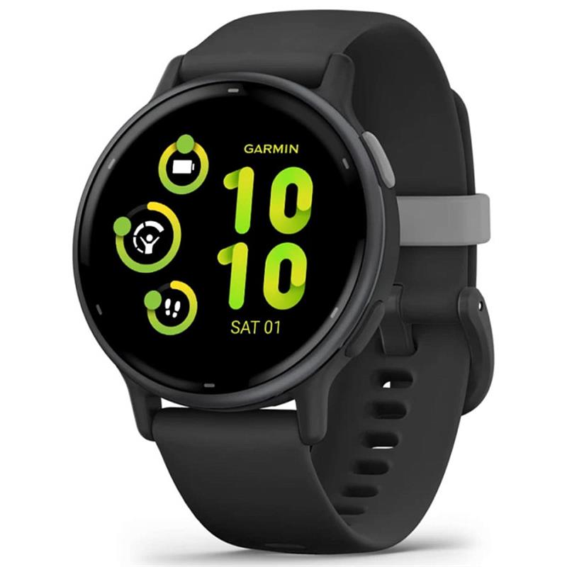 Смарт-годинник Garmin Vivoactive 5 Slate Aluminum Bezel with Black Case and Silicone Band (010-02862-10/50/5A) (UA)