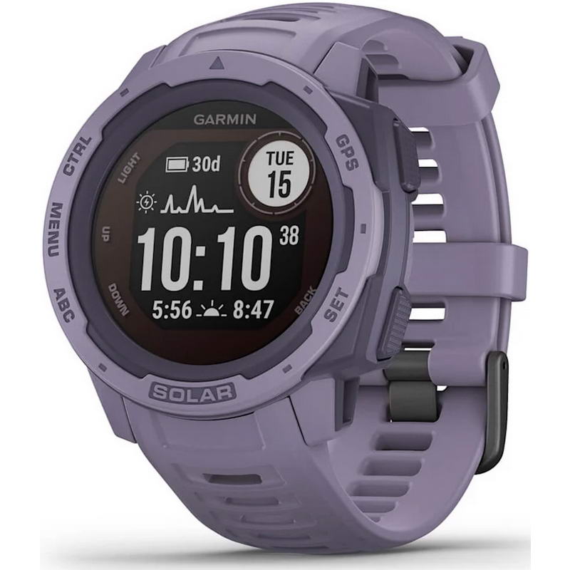 Смарт-годинник Garmin Instinct Solar, 45mm Orchid Silicone Band Orchid NFC EU (010-02293-02/12)