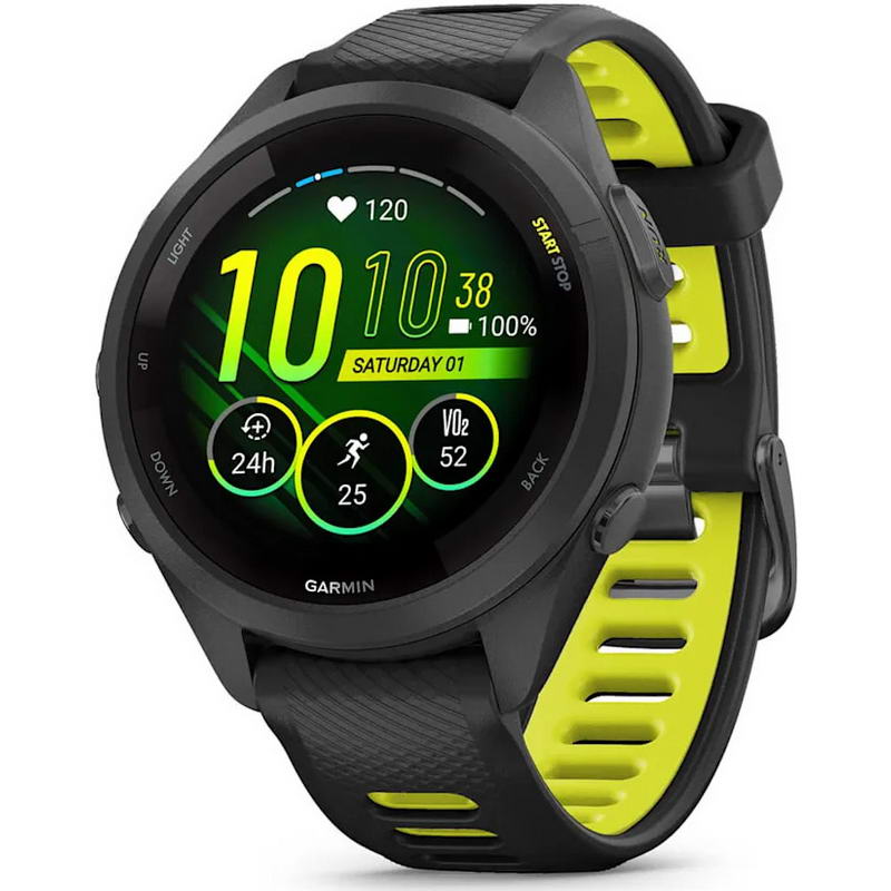 Смарт-часы Garmin Forerunner 265S Black Bezel and Case w. Black/Amp Yellow S. Band (010-02810-03/13)