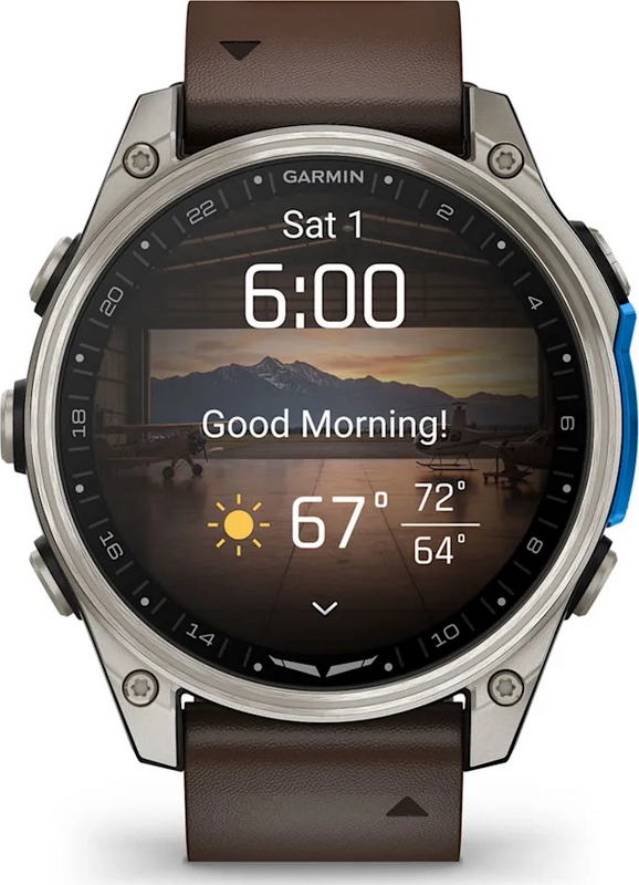 Смарт-годинник Garmin D2 Mach 2 47mm Titanium w. Oxford Brown Leather Band (010-02904-30/31) - фото 7 Смарт-годинник Garmin D2 Mach 2 47mm Titanium w. Oxford Brown Leather Band (010-02904-30/31) - фото 7