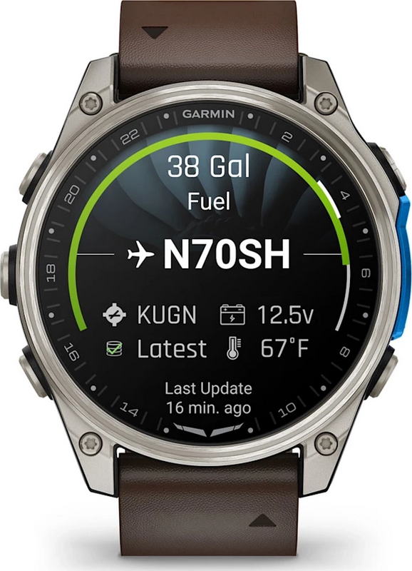Смарт-годинник Garmin D2 Mach 2 47mm Titanium w. Oxford Brown Leather Band (010-02904-30/31) - фото 8 Смарт-годинник Garmin D2 Mach 2 47mm Titanium w. Oxford Brown Leather Band (010-02904-30/31) - фото 8