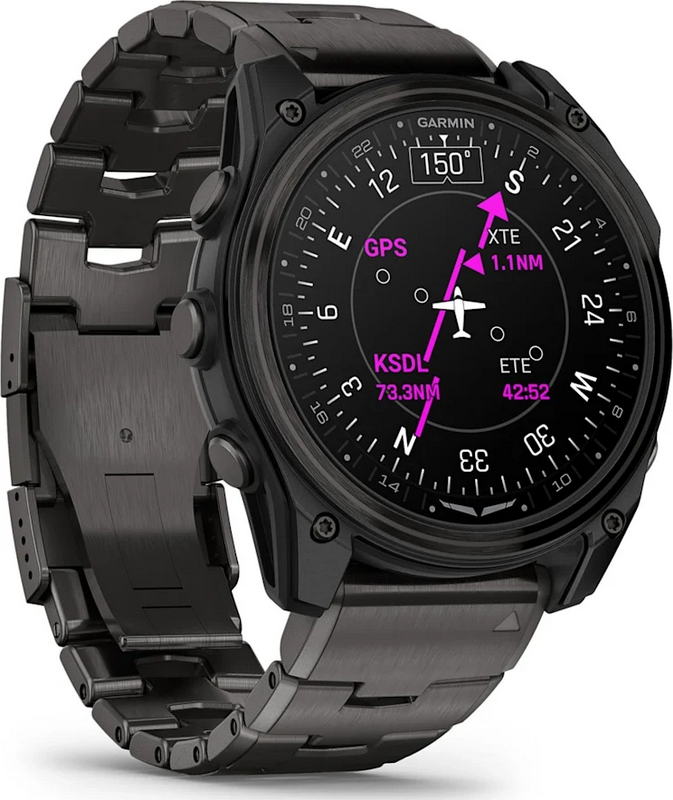 Смарт-годинник Garmin D2 Mach 2 51mm Carbon Gray DLC Titanium w. Vented Titanium Bracelet (010-02905-30/31) - фото 2