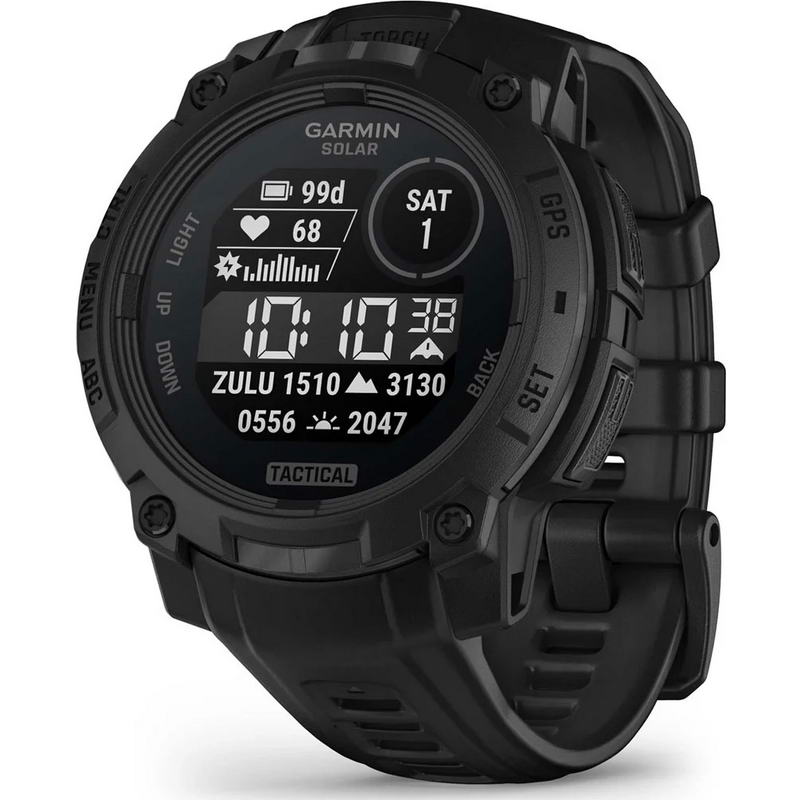 Смарт-часы Garmin Instinct 3 45mm Solar Tactical Edition Black with Black Band (010-02934-50/90)