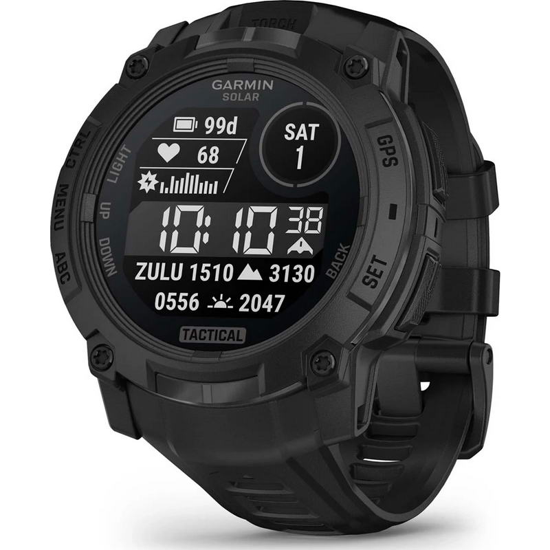 Смарт-часы Garmin Instinct 3 50mm Solar Tactical Edition Black with Black Band (010-02935-50/90)