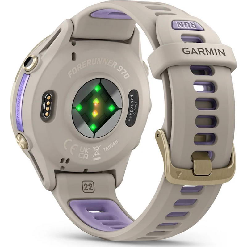 Смарт-годинник Garmin Forerunner 970 Soft Gold Titanium with French Grey Case and French Grey/Translucent Indigo Band (010-02969-12) - фото 5