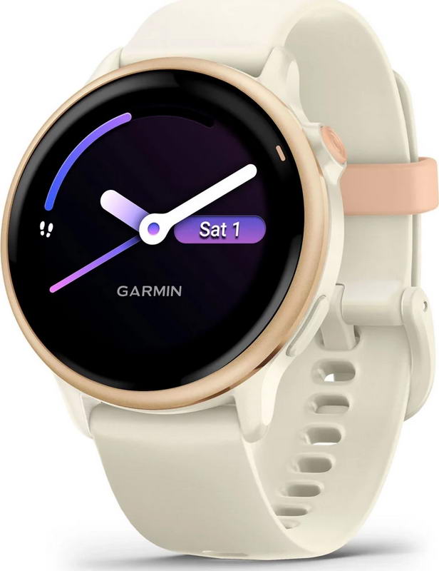 Смарт-годинник Garmin Vivoactive 6 Metallic Pink Dawn with Bone Silicone Band (010-02985-05)