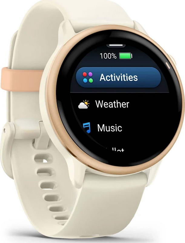 Смарт-годинник Garmin Vivoactive 6 Metallic Pink Dawn with Bone Silicone Band (010-02985-05) - фото 2