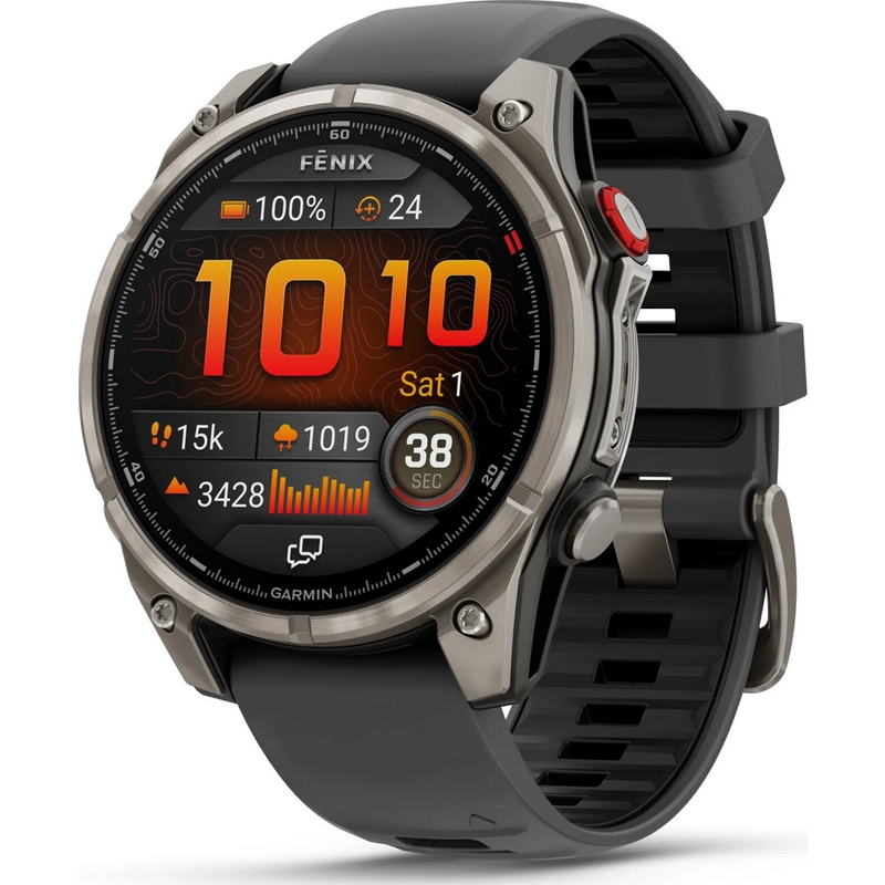 Смарт-часи Garmin Fenix 8 Pro  47mm AMOLED Sapphire Tit. w. Graphite/black S. Band (010-03198-10/11)