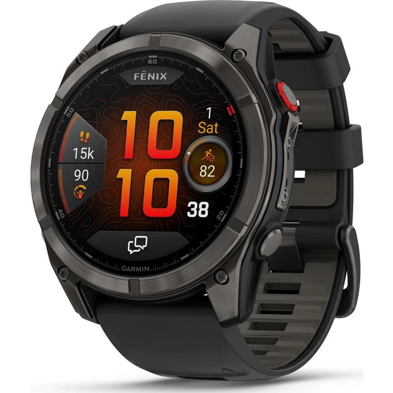 Смарт-годинник Garmin Fenix 8 Pro 51mm AMOLED Sapphire Carbon grey DLC Tit. w. Black/grey S. Band (010-03199-00/01)