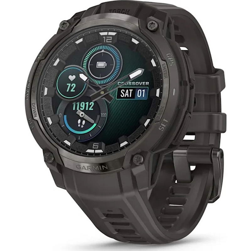 Смарт-годинник Garmin Instinct Crossover AMOLED Charcoal (010-03398-00)