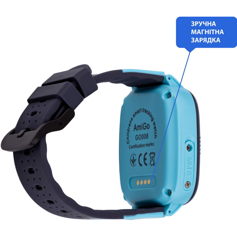 Детские часы Amigo GO008 MILKY GPS WIFI Blue (873292) - фото 2 Детские часы Amigo GO008 MILKY GPS WIFI Blue (873292) - фото 2