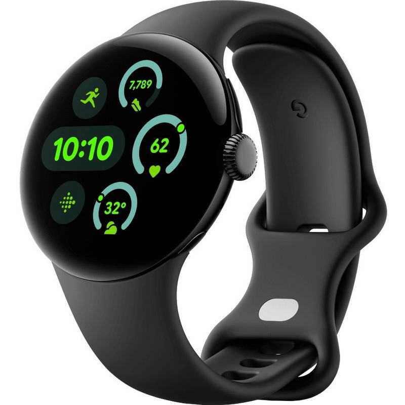 Смарт-годинник Google Pixel Watch 3 45 mm Wi-Fi Matte Black Aluminum Case/Obsidian Active Band