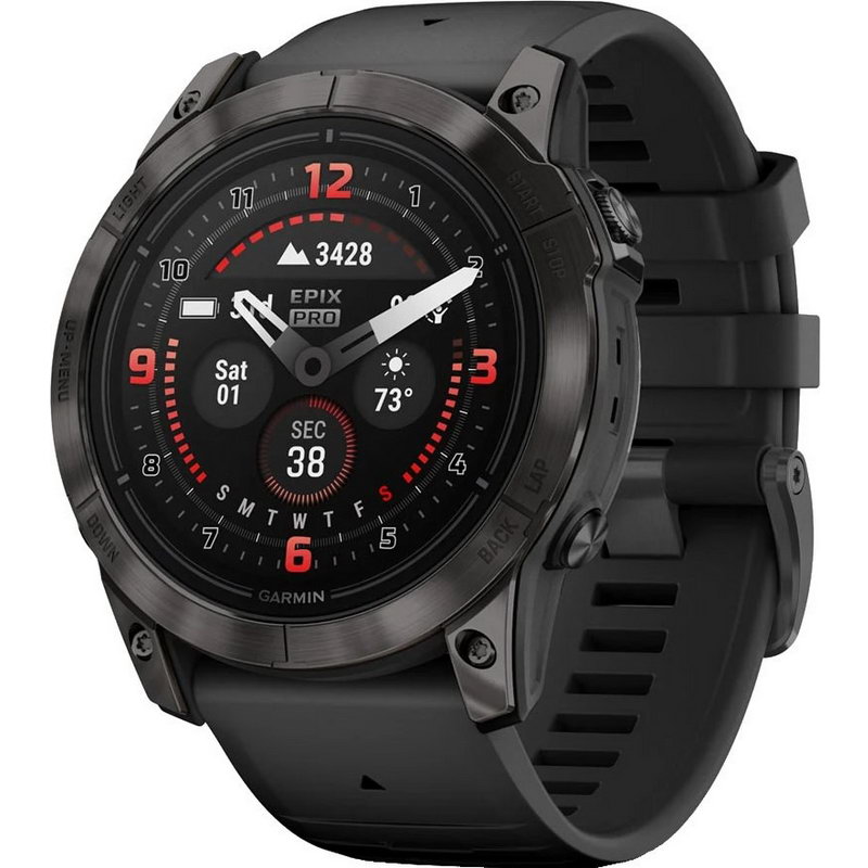 Смарт-часы Garmin Epix Pro (Gen 2) Sapphire Edition 51mm Carbon Grey DLC Titanium with Black Band (010-02804-00/01)
