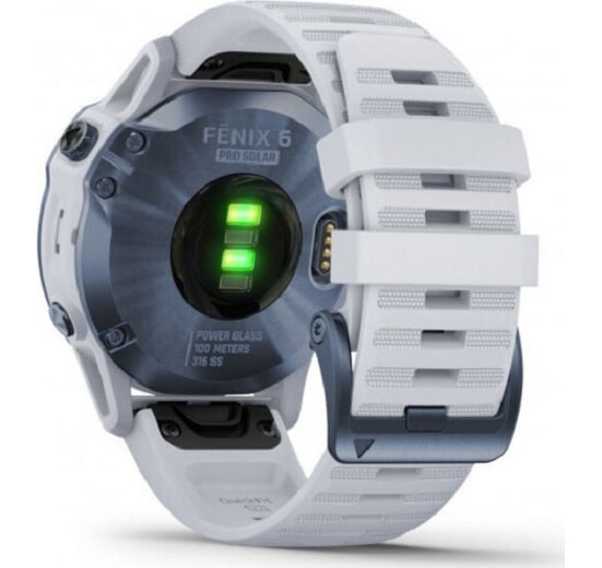 Смарт-часы Garmin Fenix 6 Pro Solar Edition Mineral Blue with Whitestone Band (010-02410-19/18) - фото 1