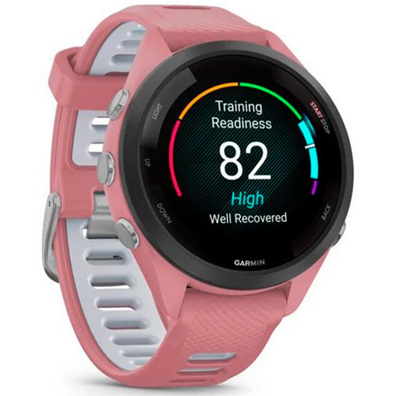 Смарт-годинник Garmin Forerunner 265S Black Bezel w. Light Pink Case and Light Pink/Whitestone S. Band (010-02810-05/15)