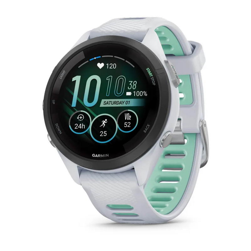 Смарт-годинник Garmin Forerunner 265S Black Bezel with Whitestone Case and Whitestone/Neo Tropic Silicone Band (010-02810-54) (UA)