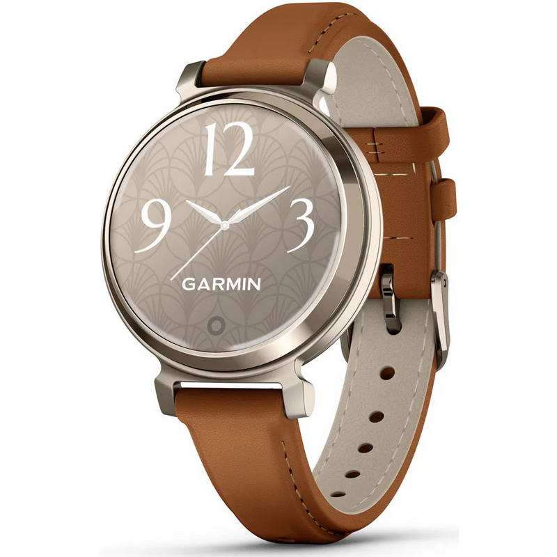 Смарт-годинник Garmin Lily 2 Classic Cream Gold with Tan Leather Band (010-02839-02/60)