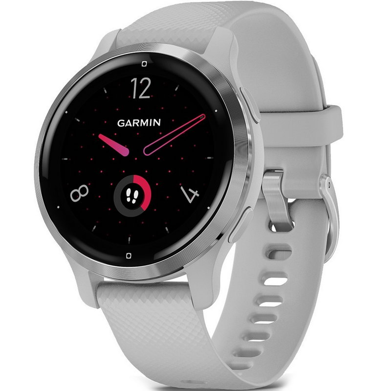 Смарт-часы Garmin Venu 2S Silver Stainless Steel Bezel with Mist Gray Case and Silicone Band (010-02429-12/02)