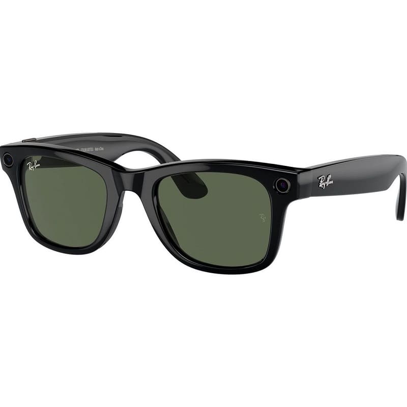 Смарт-окуляри Ray-Ban | Meta Wayfarer [Gen 2] Standard Shiny Black Frame / G-15 Green Lenses (RW4012 601/71 50-22)