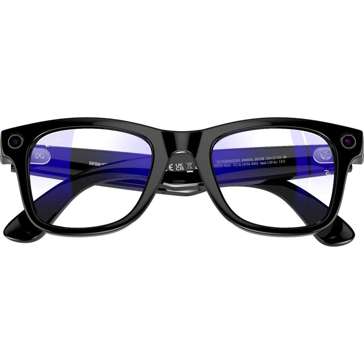 Смарт-очки Ray-Ban Meta Wayfarer Shiny Black Frame Clear Lenses (RW4008 601/SB 53-22) - фото 2