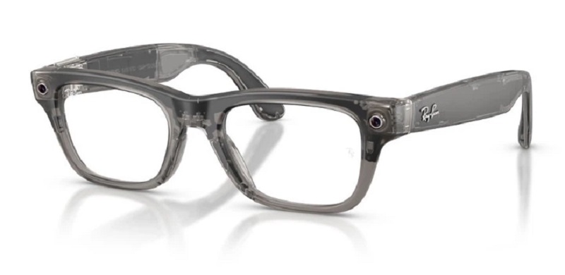 Смарт-очки Ray-Ban Meta Blayzer Optics Gen 2 Large Matte Transparent Ice Grey Frame / Demo Lens (RW7001 8529 54-19)
